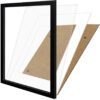 Black A1 Poster Frame with White A2 Mount Wall Hanging Mount Poster With Shatter Proof Perspex Sheets - Image 2