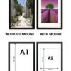 Black A1 Poster Frame with White A2 Mount Wall Hanging Mount Poster With Shatter Proof Perspex Sheets - Image 3