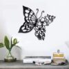 Metal Wall Art Elegant Butterfly Metal Wall Decor Modern Metal Wall Silhouette Easy Installation Home Decoration for Bedroom - Image 3