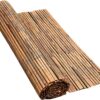 Bamboo Fencing Screen Roll Panel: Natural Slated Wind Shield Protection