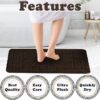Bath Mat Set 2 Piece Machine Washable for Bathroom,