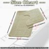 Bath Mat Set 2 Piece Machine Washable for Bathroom,
