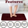 Bath Mat Set 2 Piece Machine Washable for Bathroom,