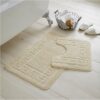 Bath Mat Set 2 Piece Machine Washable for Bathroom,