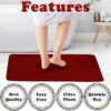 Bath Mat Set 2 Piece Machine Washable for Bathroom,