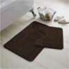 Bath Mat Set 2 Piece Machine Washable for Bathroom,