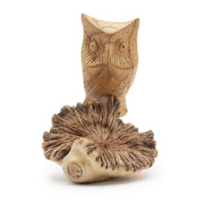 Handmade Parasite Wood Art Carving – Owl Watching