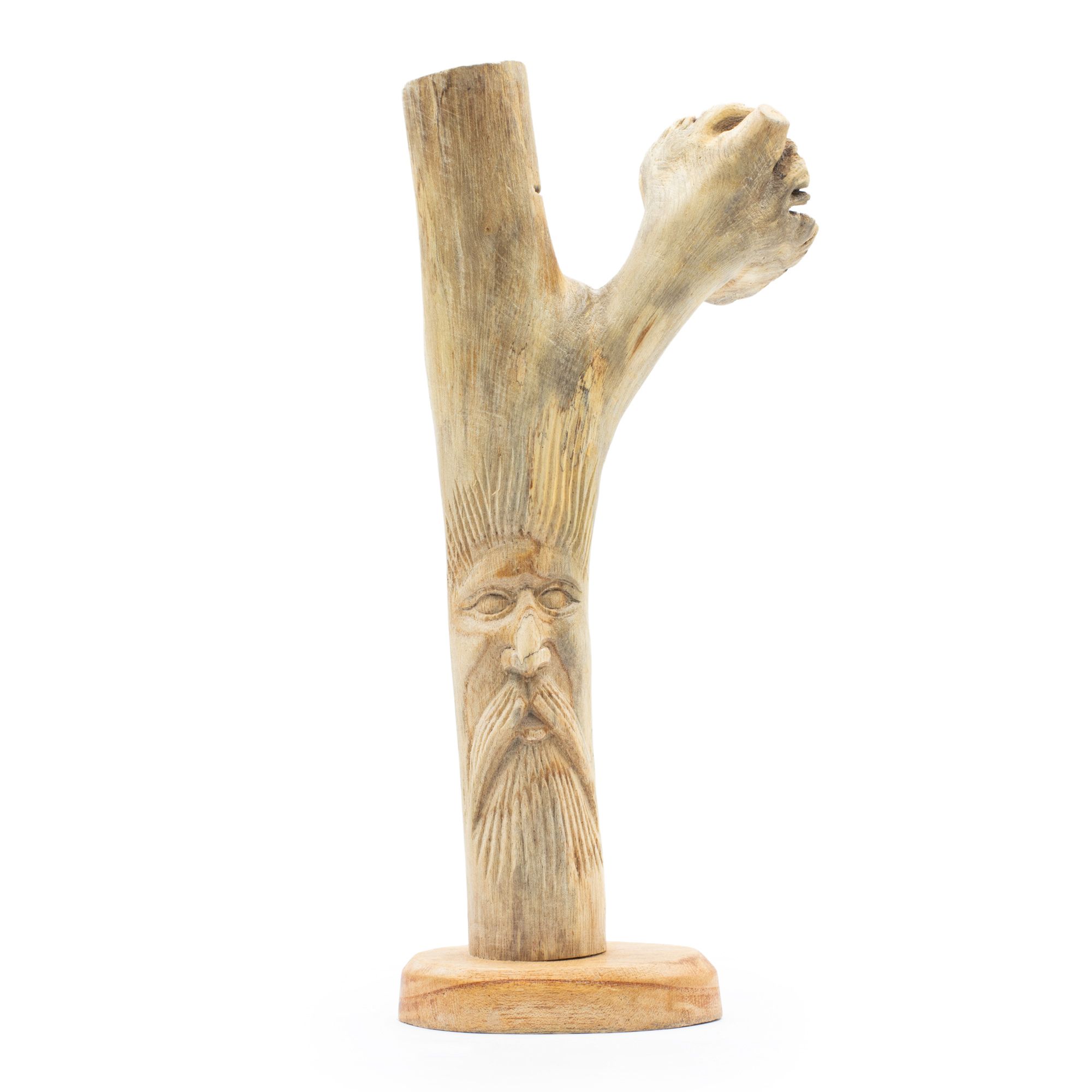 Handmade Parasite Wood Art Carving - Greenman - Image 5