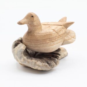 Handmade Parasite Wood Art Carving – Wild Duck Resting