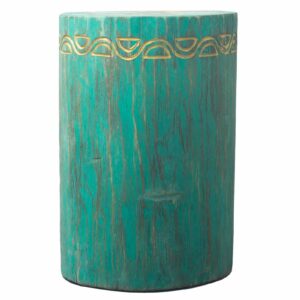 Tribal Stool / Table –  Albasia – Turquoise