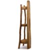 Natural Teak Corner Unit 3 Shelves – 90cm high