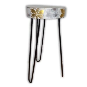 Albasia Wood Plant Stand – Whitewash