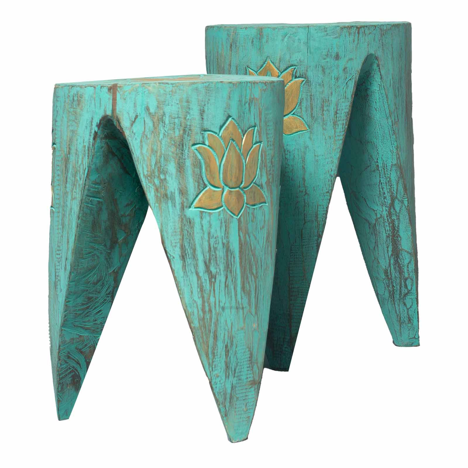Interlocking Table/Stool set of 2 - Lrg Turquoise - Image 4
