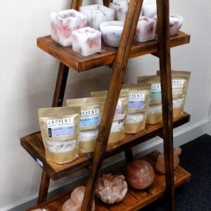 Folding Wooden A-Frame Shelf – Brown