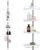 95cm-300cm 4 Tier Adjustable Stainless Telescopic Shower Corner Bathroom Shelf Rack Caddy