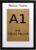 Black A1 Poster Frame with White A2 Mount Wall Hanging Mount Poster With Shatter Proof Perspex Sheets