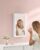 Wall Mounted Jewellery Cabinet Mirror with Storage Lockable Mirrored Cabinet White