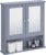 Bathroom Mirror Storage Cabinet Modern Toilet Cupboard Grey