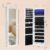 Jewellery Wall Storage Cabinet for Necklaces, Earrings, Accessories, and Mirror White