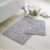 Bath Mat Set 2 Piece Machine Washable for Bathroom, Jacquard Greek Non Slip Quick Dry Shower Rugs & Bathtub Mats, Highly Water Absorbent