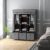 FS Portable Wardrobe, Foldable Closet, Clothes Storage Organiser with 2 Hanging Rails, 5 Shelves and 3 Fabric Drawers for Bedroom, 125 x 43 x 162.5cm -Dark Grey