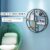 Wall Shelf, Steel Wall-Mounted Round Floating Display Rack, 4 Tier Decorative Storage Shelving Unit for Bedroom,