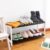 Bamboo Shoe Rack Natural – Easy Assembly & Strong Design Stand Shelf Organizer Ideal for Corridor, Bedroom, Bathroom, Hallway & Small Spaces, Large Capacity (Black/White, 2 Tier)