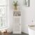 FRAMESPOT 3 Tier Bathroom Floor Cabinet, White Storage Cabinet with Door, Free Standing Shelf Unit for Bathroom, Living Room, Bedroom, Kitchen, Balcony or Office (Door Style 2)