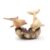 Handmade Parasite Wood Art Carving – Dolphins in Play