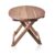 Round Folding Coffee Table – 50cm – Recycled Wood