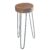 Albasia Wood Plant Stand – Natural & gold detail